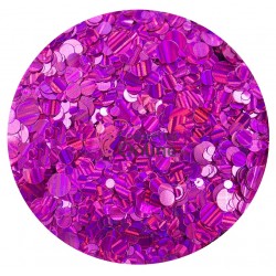 Decor pentru unghii NADP045JJ Buline holografice LR07 Hot Pink 